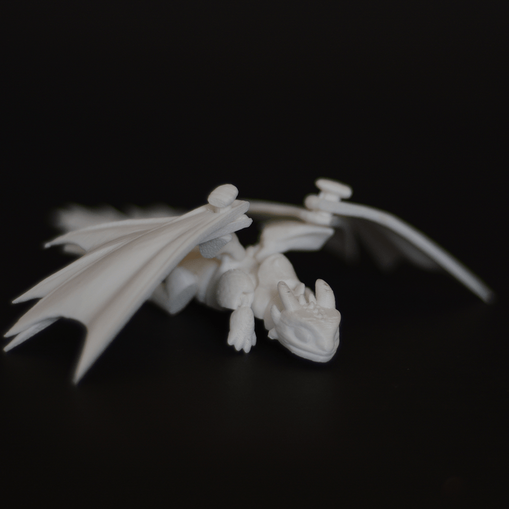 Articulated Light Fury Dragon – Fully Poseable Collectible Figurine