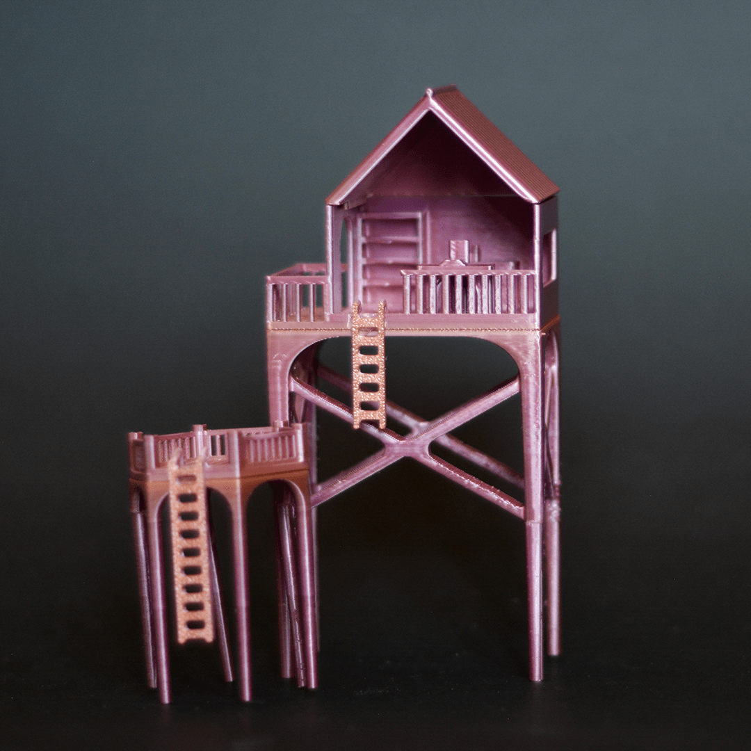 Miniature Treehouse Garden Decor – Tiny House Accent for Pots, Vases & Fairy Gardens