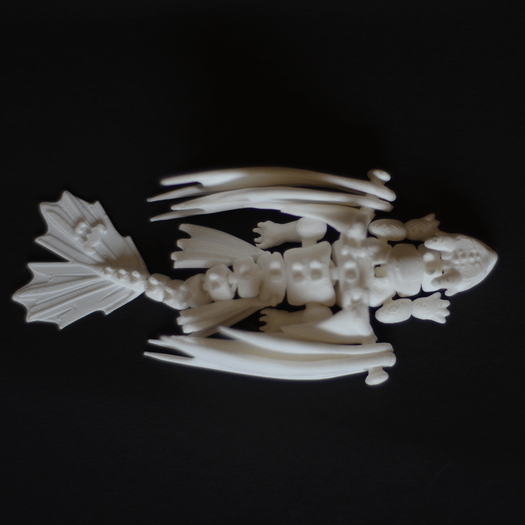 Articulated Light Fury Dragon – Fully Poseable Collectible Figurine