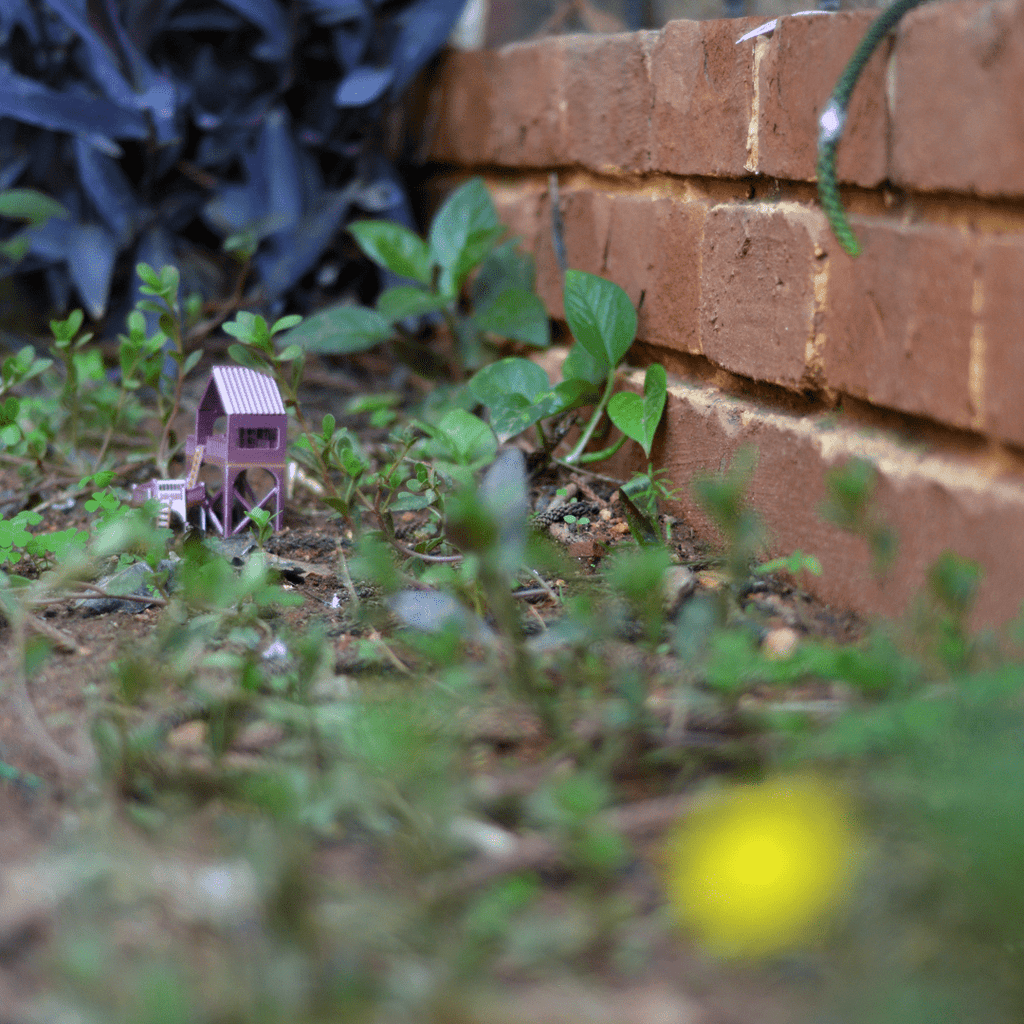 Miniature Treehouse Garden Decor – Tiny House Accent for Pots, Vases & Fairy Gardens